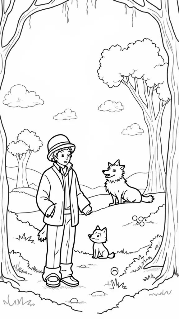 Peter y las páginas para colorear de Wolf